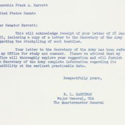 Letter: 1955 February 4