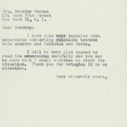 Letter: 1954 January 2