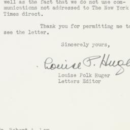 Letter: 1950 January 26