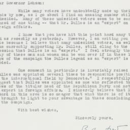 Letter: 1949 November 1