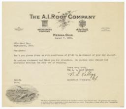 A. I. Root Company. Letter - Recto