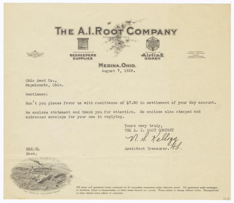 A. I. Root Company. Letter - Recto