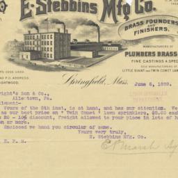 E. Stebbings Mfg. Co.. Bill