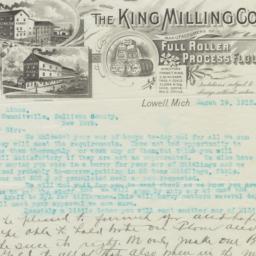 King Milling Co.. Letter