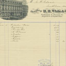 R. H. White & Co.. Bill