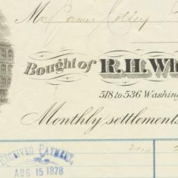 R. H. White & Co.. Bill