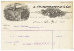 A. Featherstone & Co.. Bill - Recto