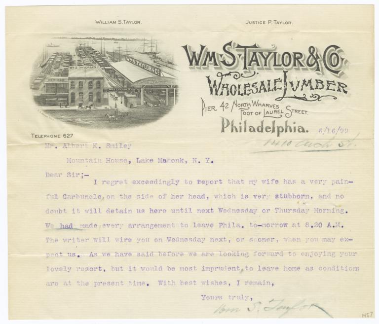 Wm. S. Taylor & Co.. Letter - Recto