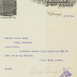 Carl Joseph & Co.. Letter