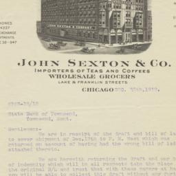 John Sexton & Co.. Letter