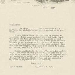 Larkin Co.. Letter