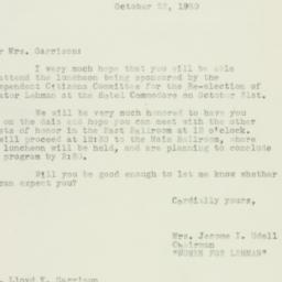 Letter: 1950 October 23