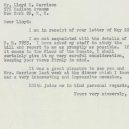 Letter: 1956 May 26