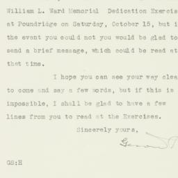 Letter: 1938 October 10