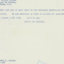 Telegram: 1947 June 1