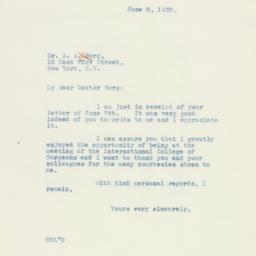 Letter: 1937 June 8