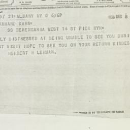 Telegram: 1936 December 8