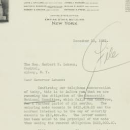 Letter: 1931 December 11