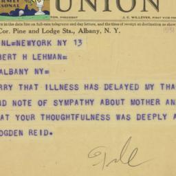 Telegram: 1931 May 14