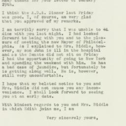 Letter: 1952 February 2