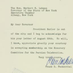 Letter: 1934 August 31