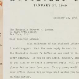 Memorandum: 1948 December 23
