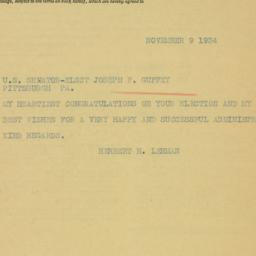 Letter: 1934 November 9