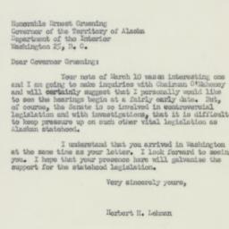 Letter: 1950 March 15