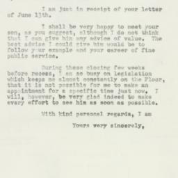 Letter: 1952 June 18