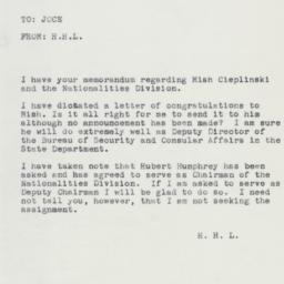Letter: 1961 May 22