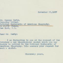 Letter: 1937 November 23