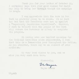 Letter: 1958 October 27
