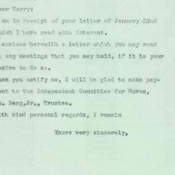 Letter: 1957 January 24