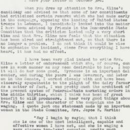Letter: 1958 October 8