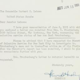 Memorandum: 1951 June 13