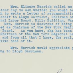 Letter: 1934 August 18