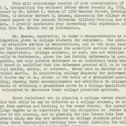 Memorandum: 1954 March 5