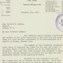Letter: 1937 November 8