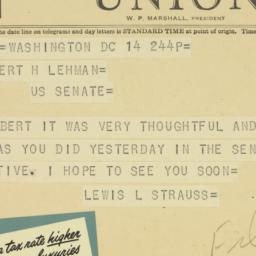 Telegram: 1950 April 14