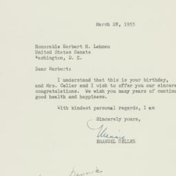 Letter: 1955 March 28