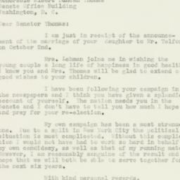 Letter: 1950 November 6