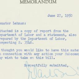 Letter: 1950 June 27