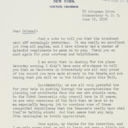 Letter: 1950 June 19