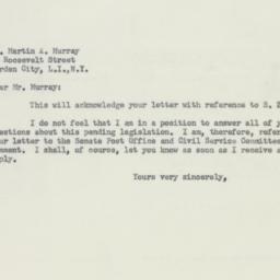 Letter: 1956 March 12
