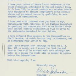 Letter: 1950 March 16