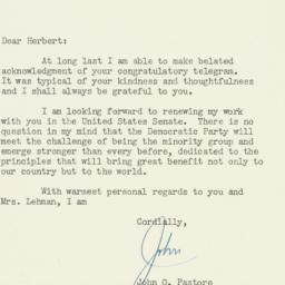 Letter: 1952 November 24