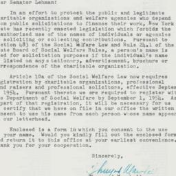 Letter: 1954 August 20