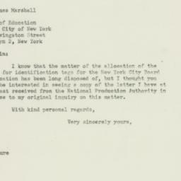Letter: 1951 April 16