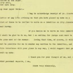 Letter: 1926 May 17