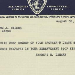 Telegram: 1932 August 30